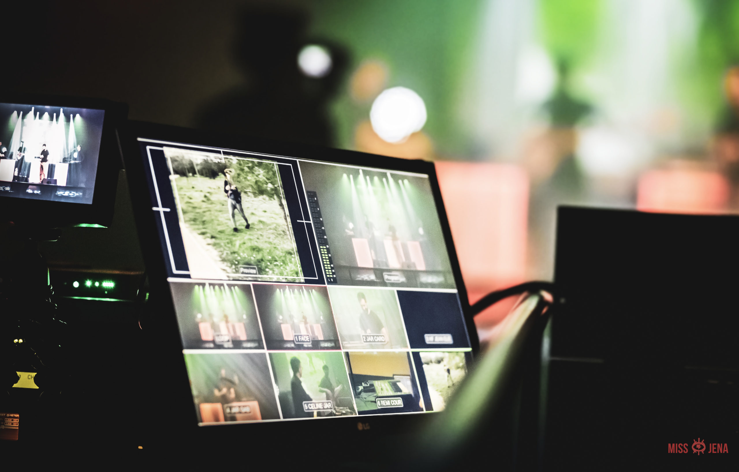 Ecran multiview d'une régie vidéo lors d'une captation en direct - Bibam Production